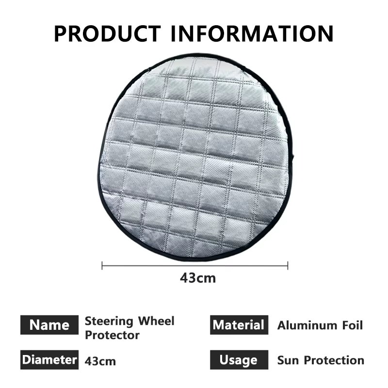 Pare-soleil pour volant de voiture en aluminium, isolant thermique, protection UV, garde le volant au frais pour l'été chaud