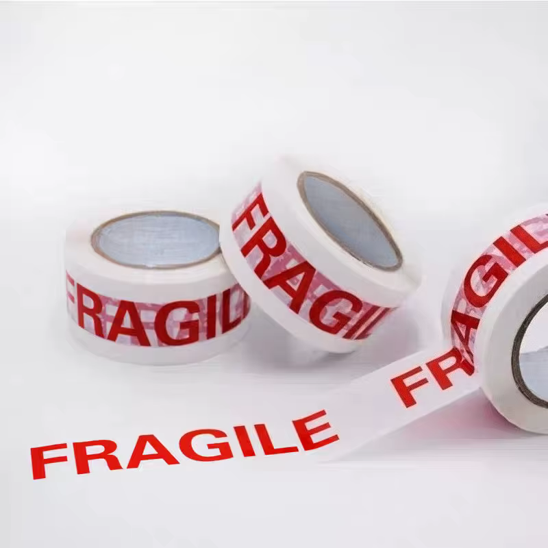 1 rouleau de rubans d'avertissement adhésifs de sécurité rouge Fragile de 66 mètres