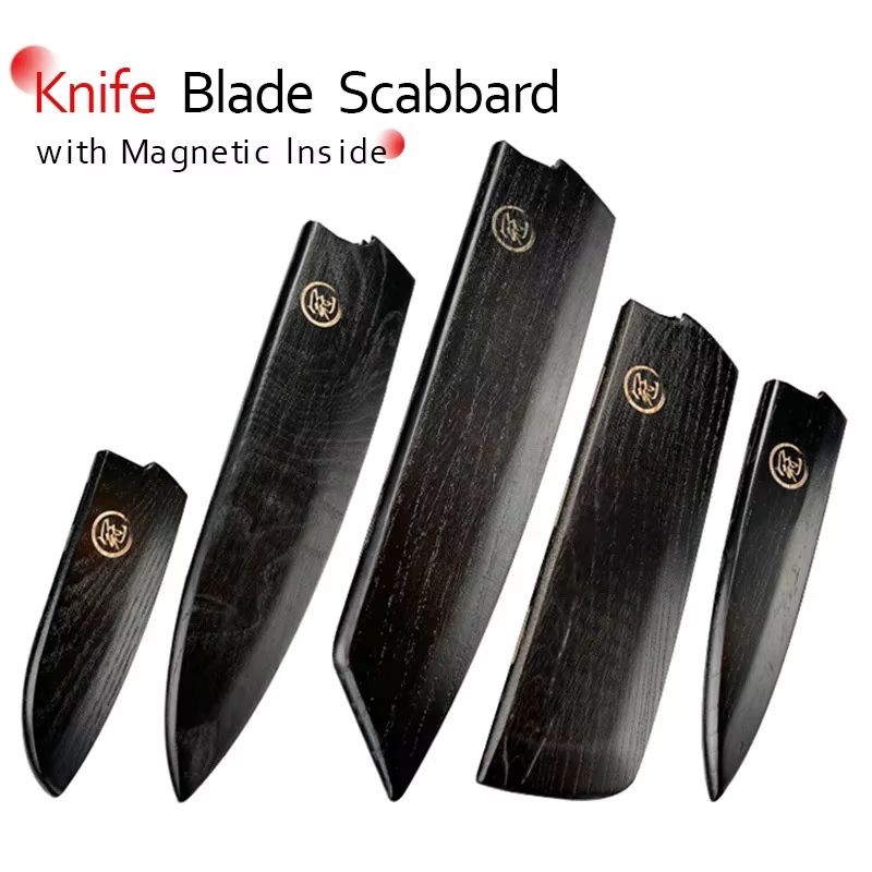 Gaine de couteau de cuisine de Chef japonais, fourreau Portable universel en bois, couvercle de protection de lame de couteau, étui de protection des bords