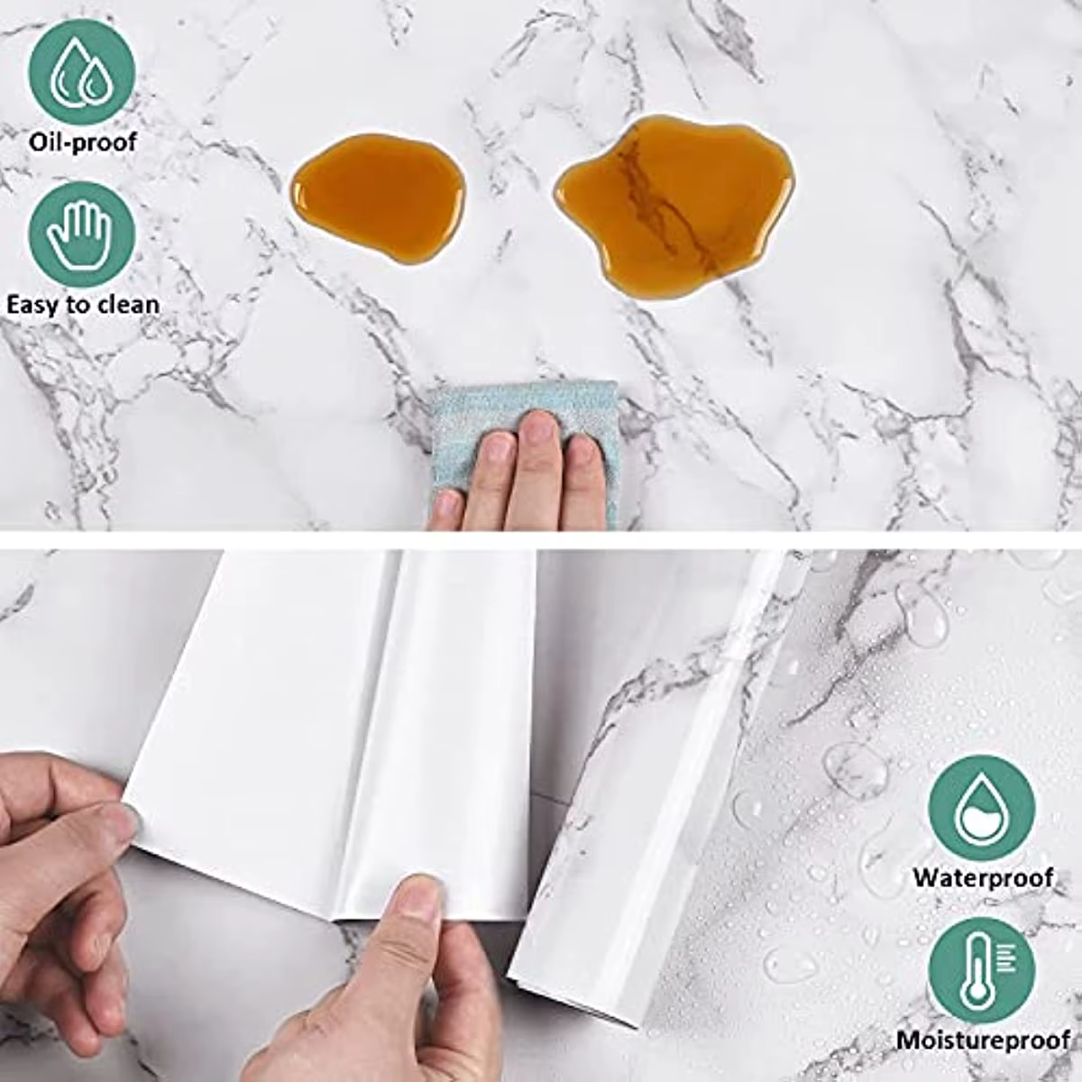 Papier de contact auto-adhésif en marbre