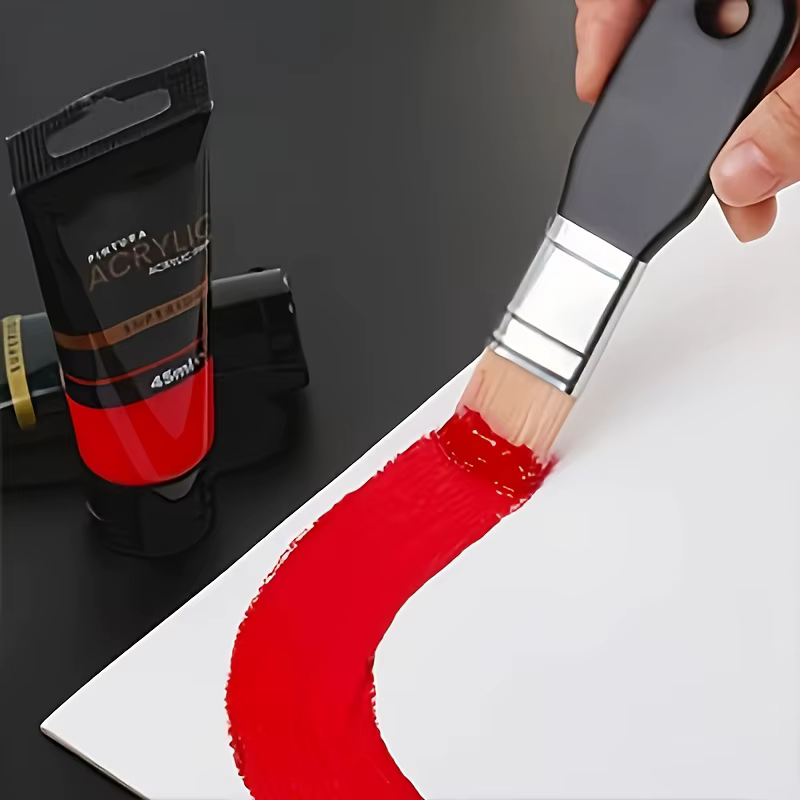Ensemble de 3 pinceaux plats pour acrylique