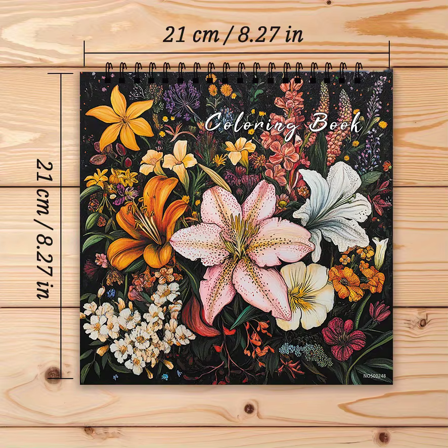 Livre de coloriage de fleurs pour adultes - 8