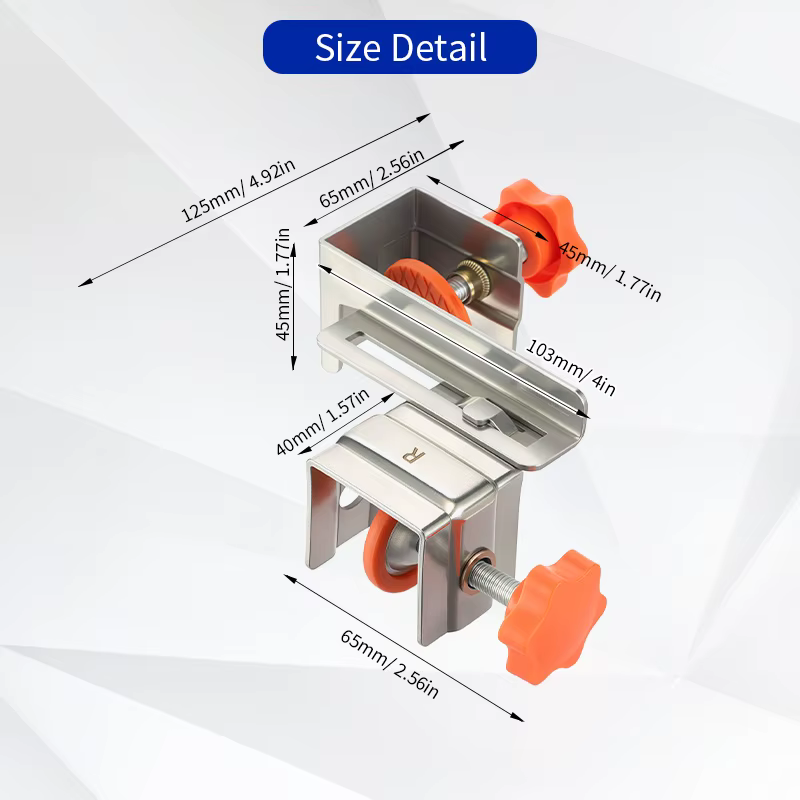 Pinces MELFront réglables pour panneaux optiques