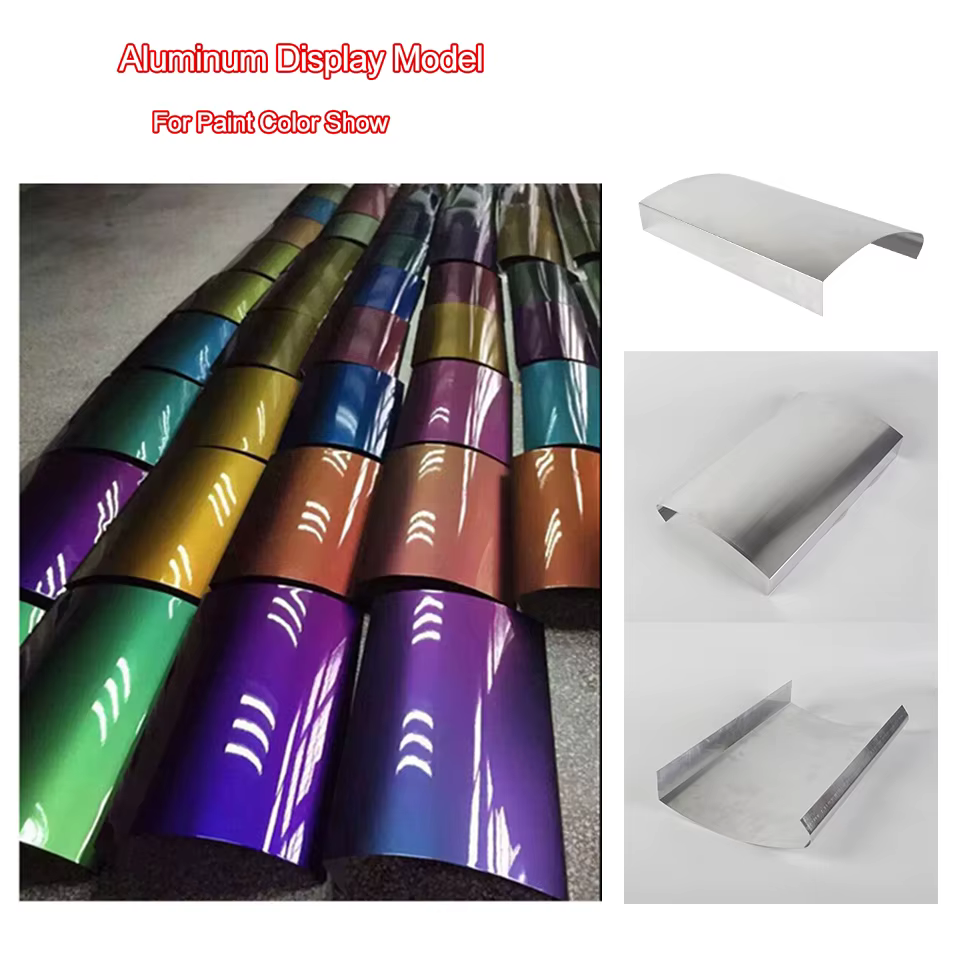 Tableau de couleur en aluminium/plastique-carte d'échantillons incurvée 3D pour peinture en aérosol