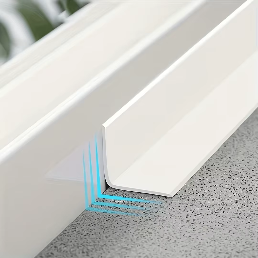 1 pièce de protection d'angle autocollante en plastique blanc de 1/2 m