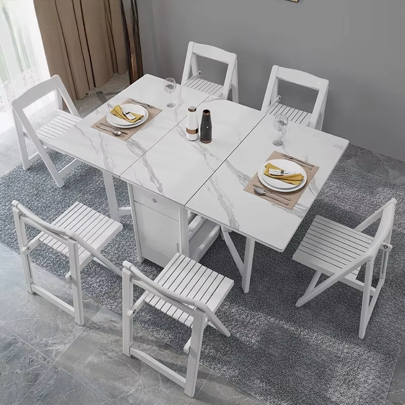 Table à manger basse étanche, Design minimaliste noir, cuisine moderne, mécanisme d'extension, meubles Esstisch