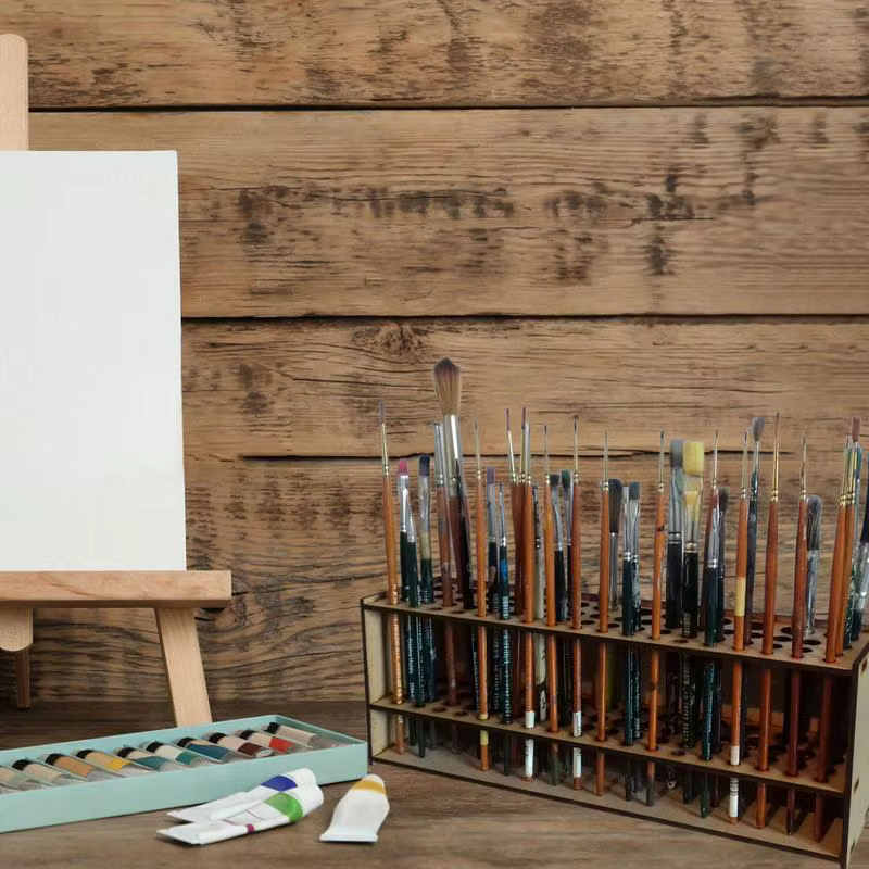 67 trous porte-pinceau support en bois