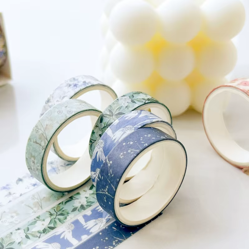 5 rouleaux/ensemble esthétique ruban adhésif décoratif Floral fleur Washi