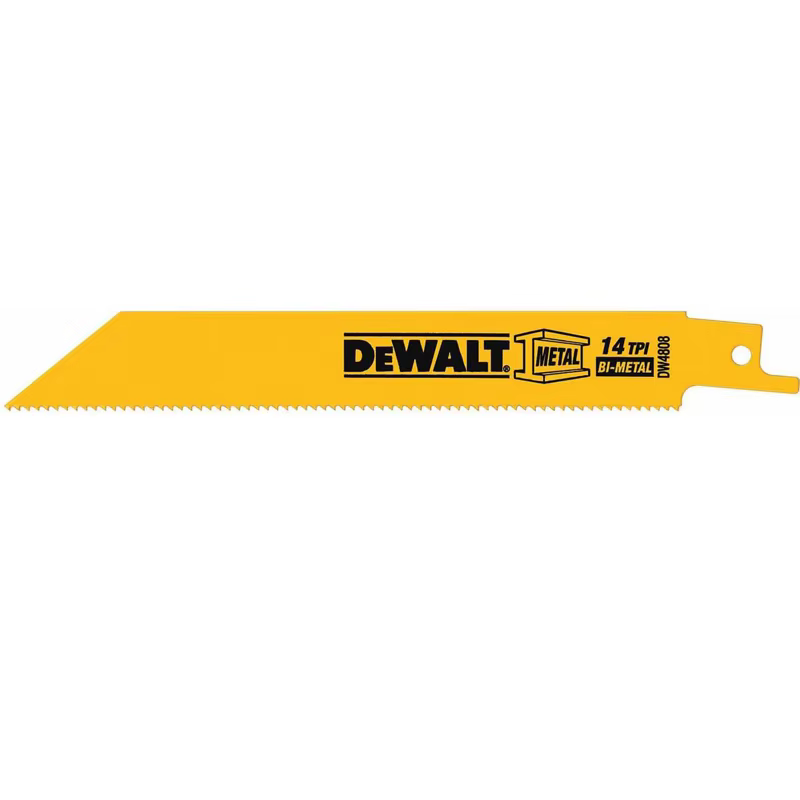 DEobcuT-Scie alternative avec dos droit, coupe de métal, bi-métal, accessoires pour outils électriques, DW4808, 6 po, paquet de 5