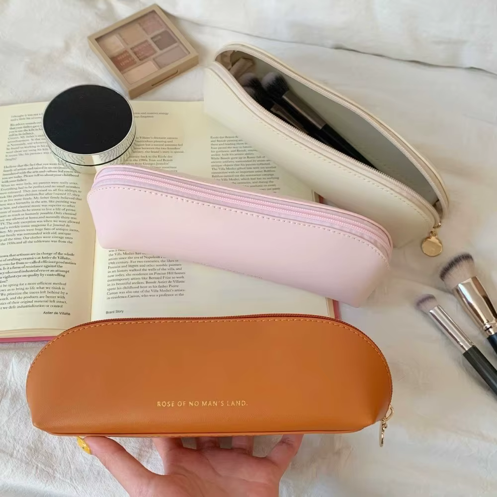 Sac de rangement pour pinceaux de maquillage en cuir PU, étui de protection, porte-pinceaux cosmétiques, pochette pour pinceaux de maquillage imperméable et anti-poussière