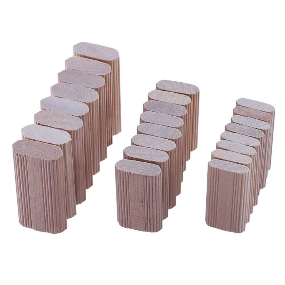 50/100 pièces hêtre bois dominos Tenons menuiserie bouchons bricolage meubles épissage connecteurs connecter bloc de
