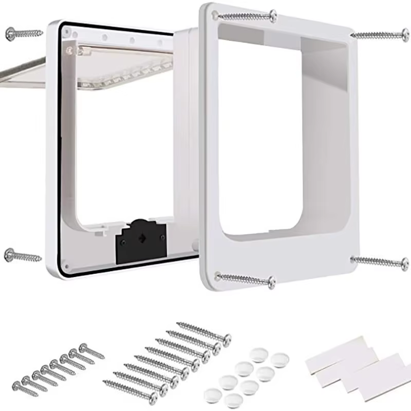 Porte directionnelle contrôlable pour entrée et sortie de chat, ouverture de porte multifonctionnelle créative pour chat, fournitures pour animaux de compagnie