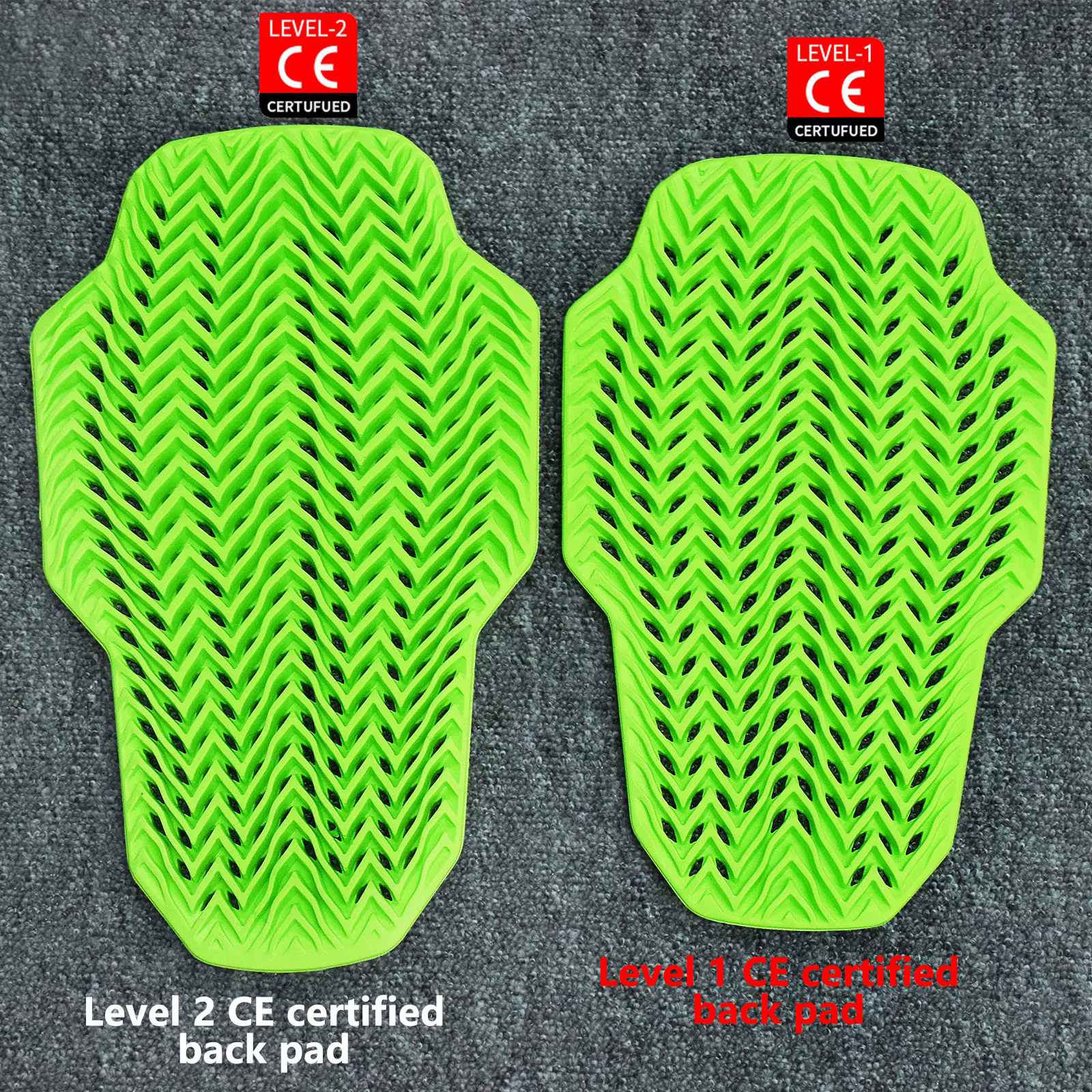 Ensemble de protection moto vert CE niveau 2, veste et pantalon en PU anti-impact pour motocross et tout-terrain
