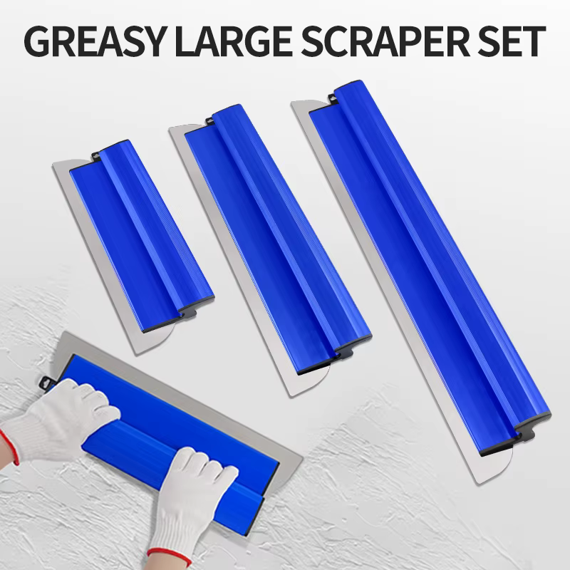 Spatule de finition pour plaques de plâtre 40/60/80 cm – Outil flexible pour le lissage des murs