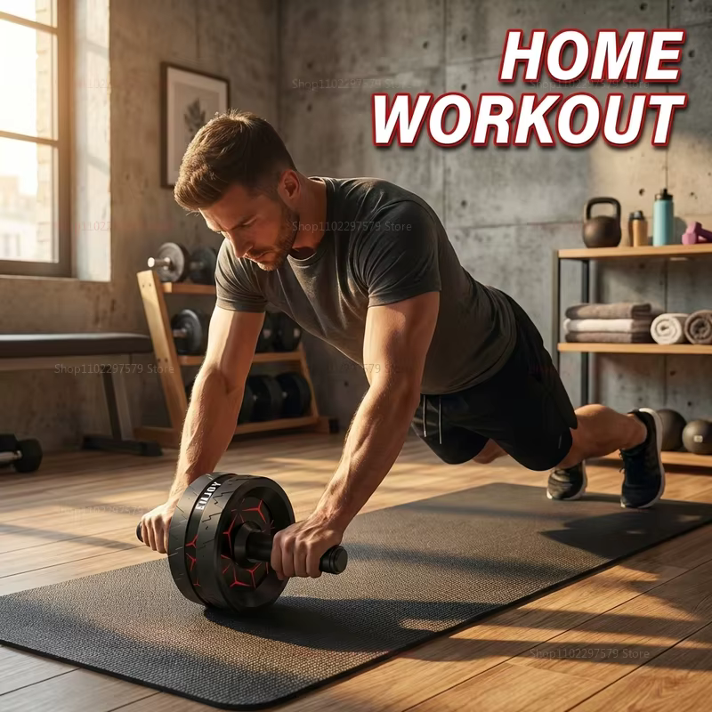 Rouleau abdominal, équipement d'exercice pour le renforcement du tronc, roue de fitness à domicile pour hommes et femmes