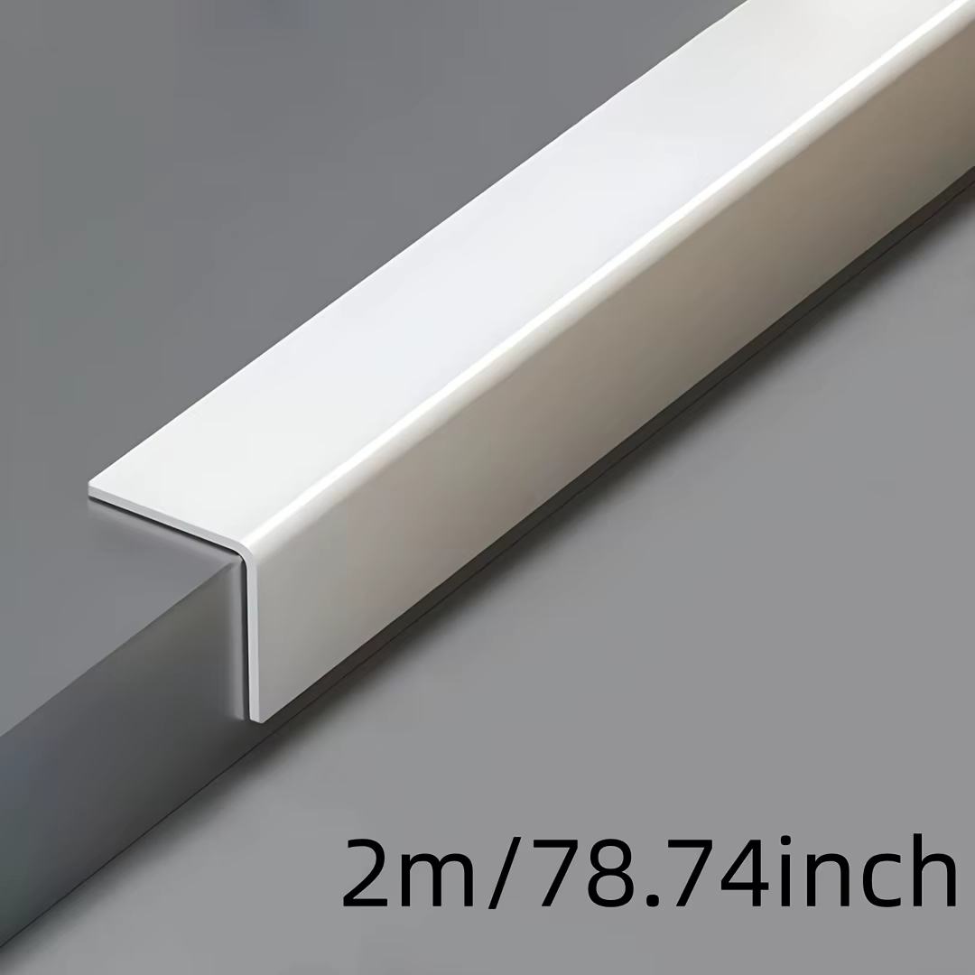 1 pièce de protection d'angle autocollante en plastique blanc de 1/2 m