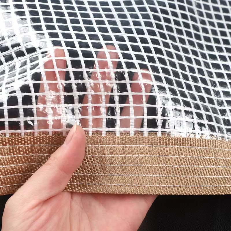 Bâche en maille transparente de 0.3mm d'épaisseur