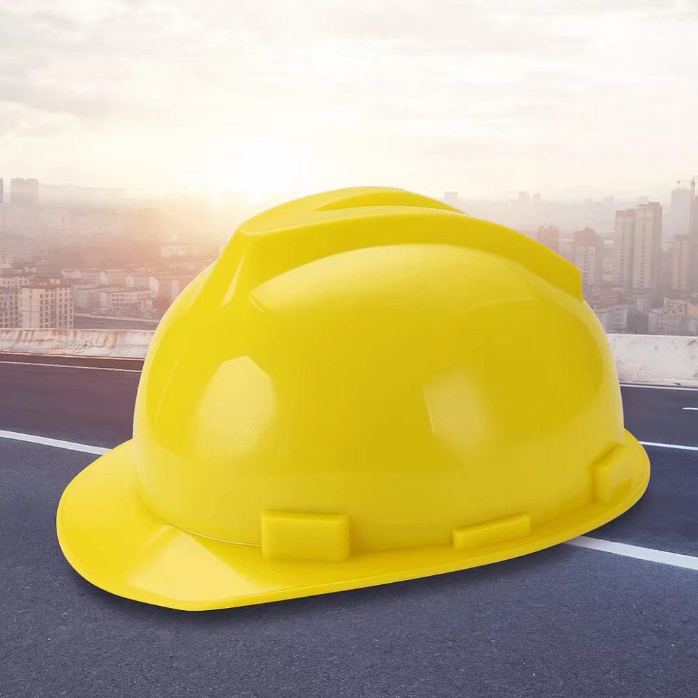Casque de sécurité robuste Casque de protection anti-choc réglable pour chantier, avec visière solaire intégrée