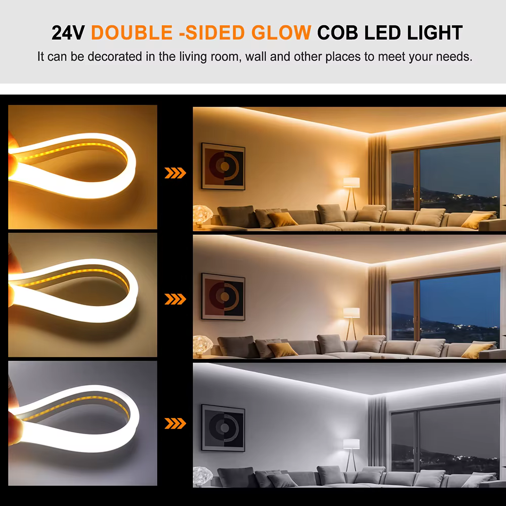Bande lumineuse LED solaire néon 5M 10M 24V étanche 8 modes 320 LED/m Lampe flexible IP68 Décoration extérieure pour fête et jardin 0.5m 1m 2m 3m