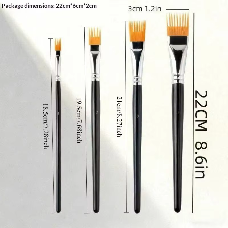 Pinceaux à aquarelle, design ergonomique
