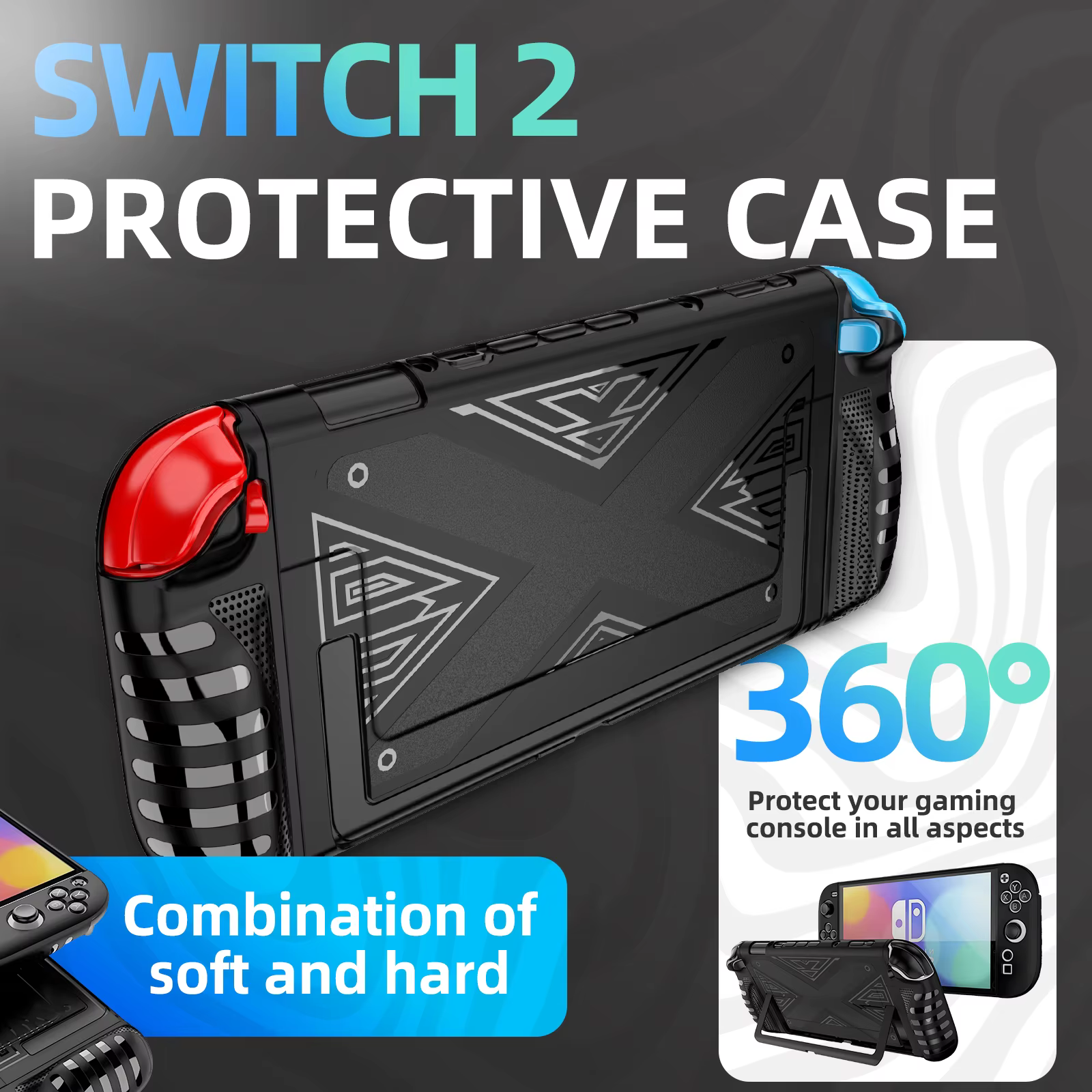 Étui de protection pour Nintendo Switch 2, conception de Type fendu, résistant aux rayures, aux chocs, aux chutes, accessoires