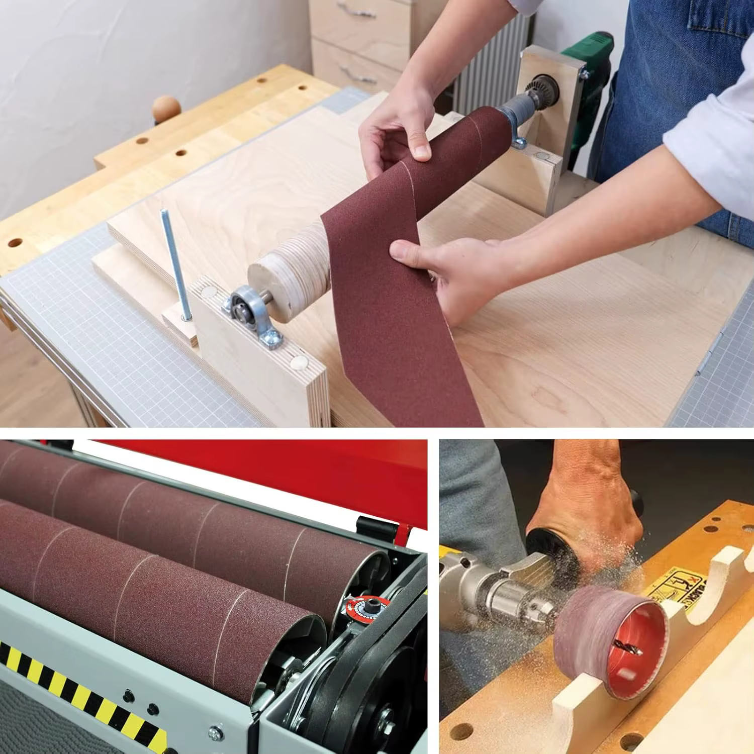 Rouleaux de papier abrasif en oxyde d'aluminium de 9