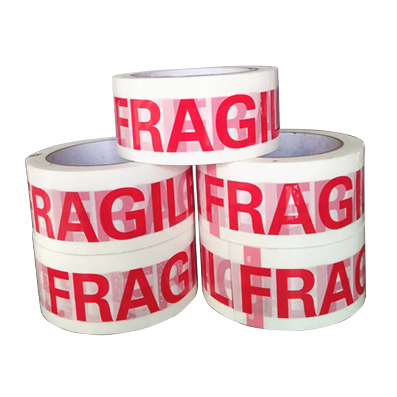 1 rouleau de rubans d'avertissement adhésifs de sécurité rouge Fragile de 66 mètres