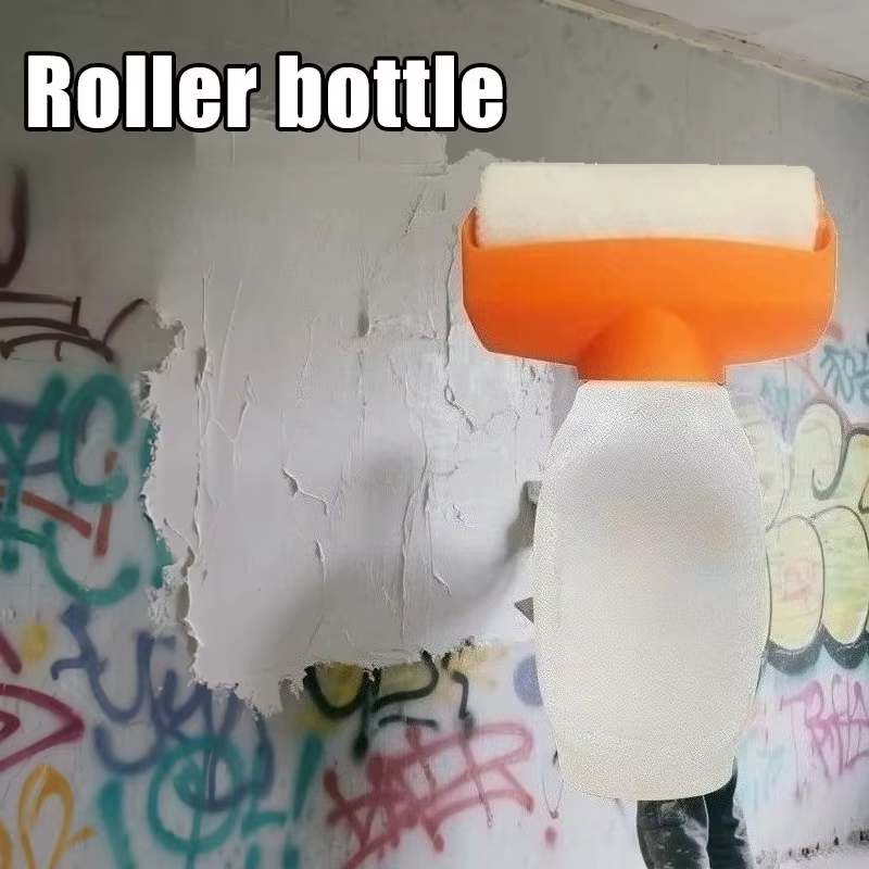 Rouleau applicateur de mastic réutilisable pour réparation murale avec récipient rechargeable