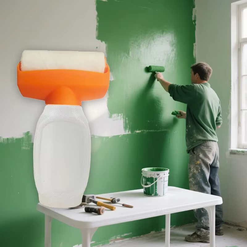 Rouleau applicateur de mastic réutilisable pour réparation murale avec récipient rechargeable