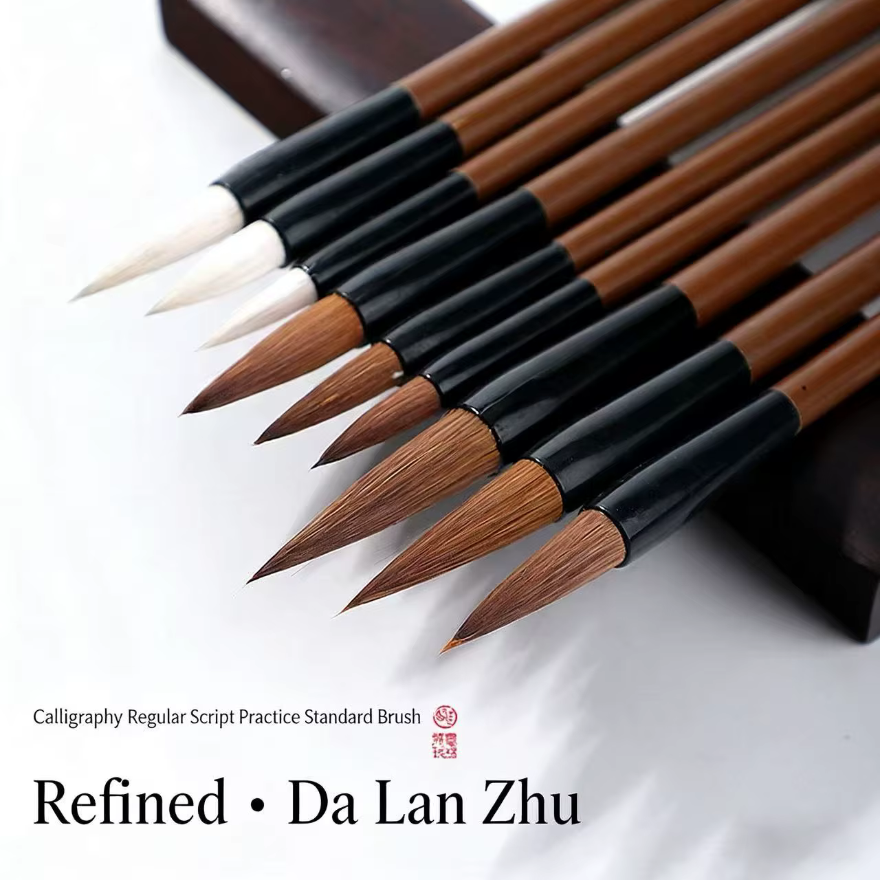 Lot de 10 pinceaux de peinture chinoise de haute qualité, style chinois, pour l'école et les fournitures artistiques