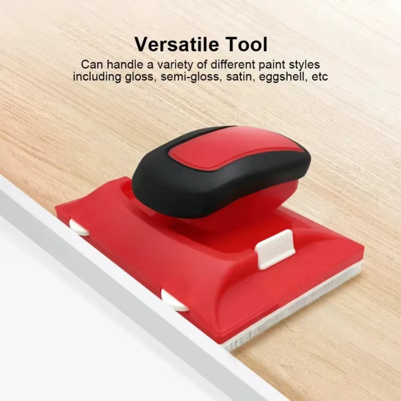 Pinceau de finition rouge pour murs intérieurs en plastique