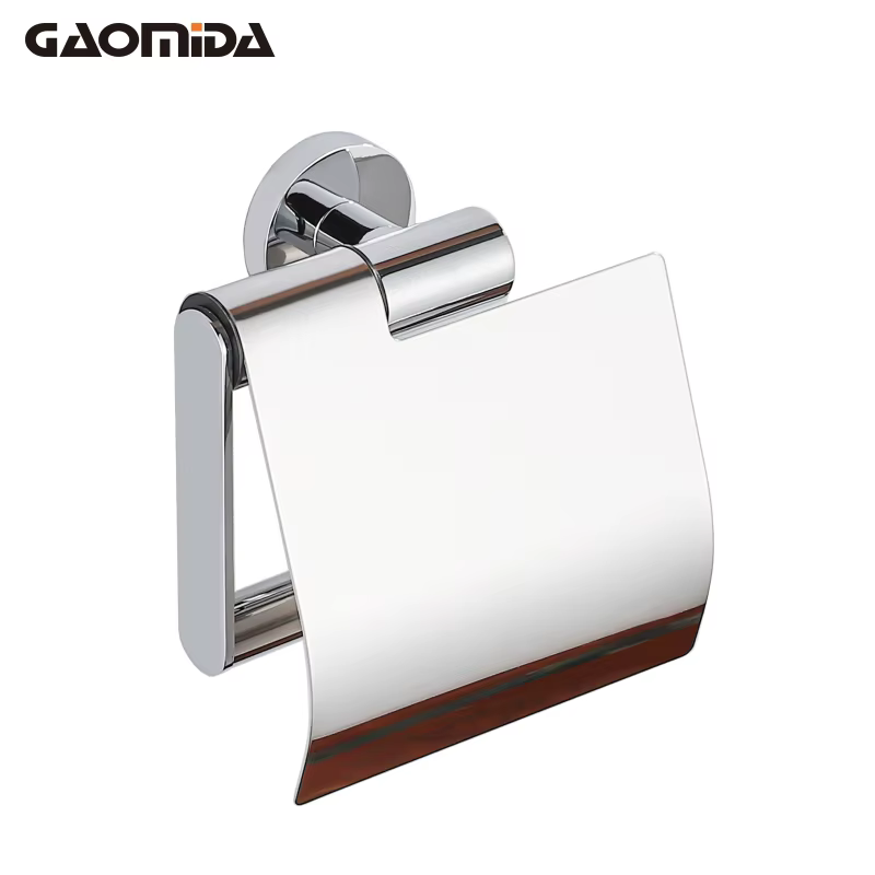 Porte-papier hygiénique noir avec couvercle, étagère murale, boîte à mouchoirs, organisateur de rouleaux de cuisine, accessoires de salle de bains en laiton de luxe