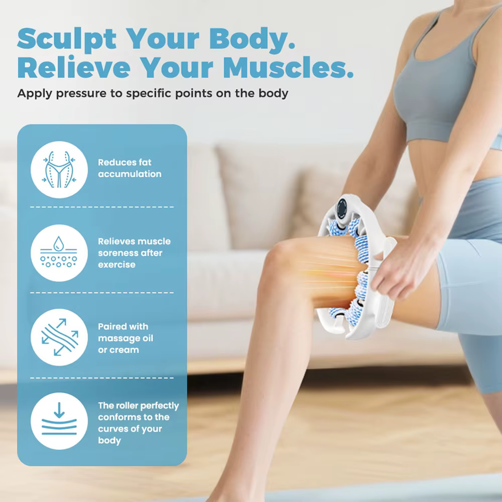 Rouleau Anti-Cellulite, masseur de Drainage lymphatique, Fascia Blaster pour peau plus lisse profilée, outil de soulagement des douleurs et des bras, 1 pièce