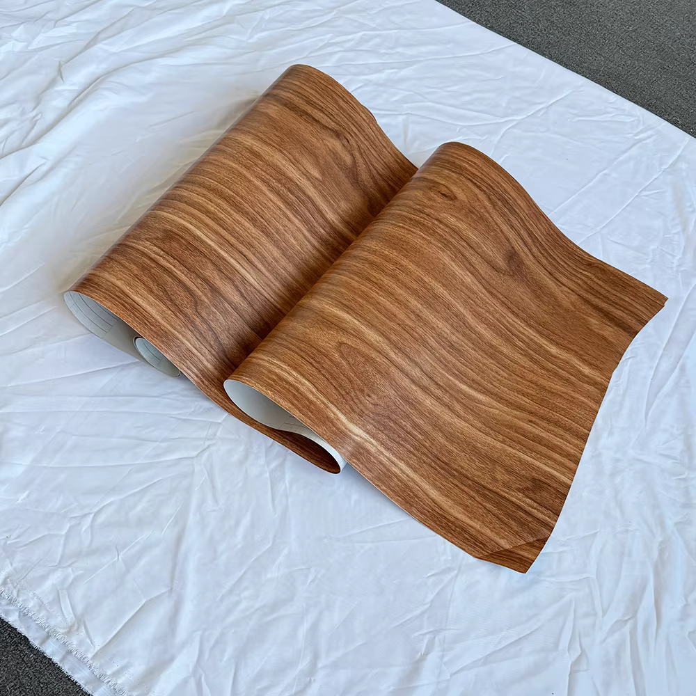 Papier peint en bois de noyer – PVC imperméable auto-adhésif amovible pour murs