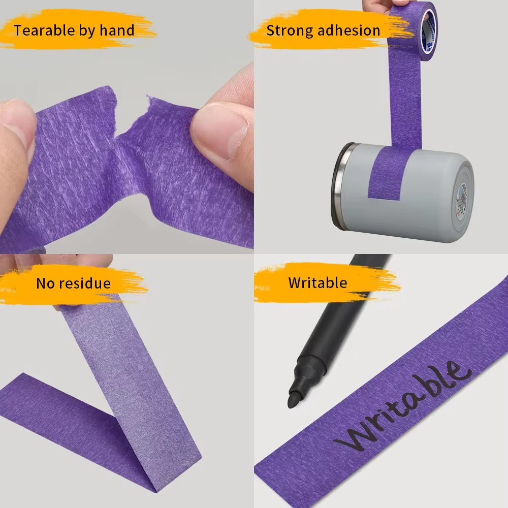 3 rouleaux 20M ruban de masquage violet 25/15/12mm