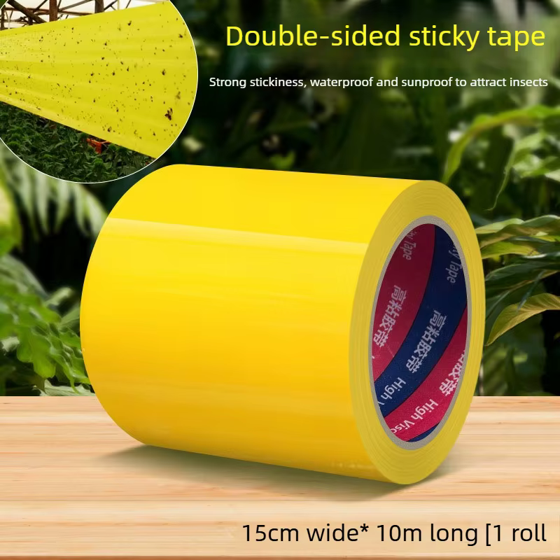 1 rouleau de ruban adhésif double face jaune de 5 m