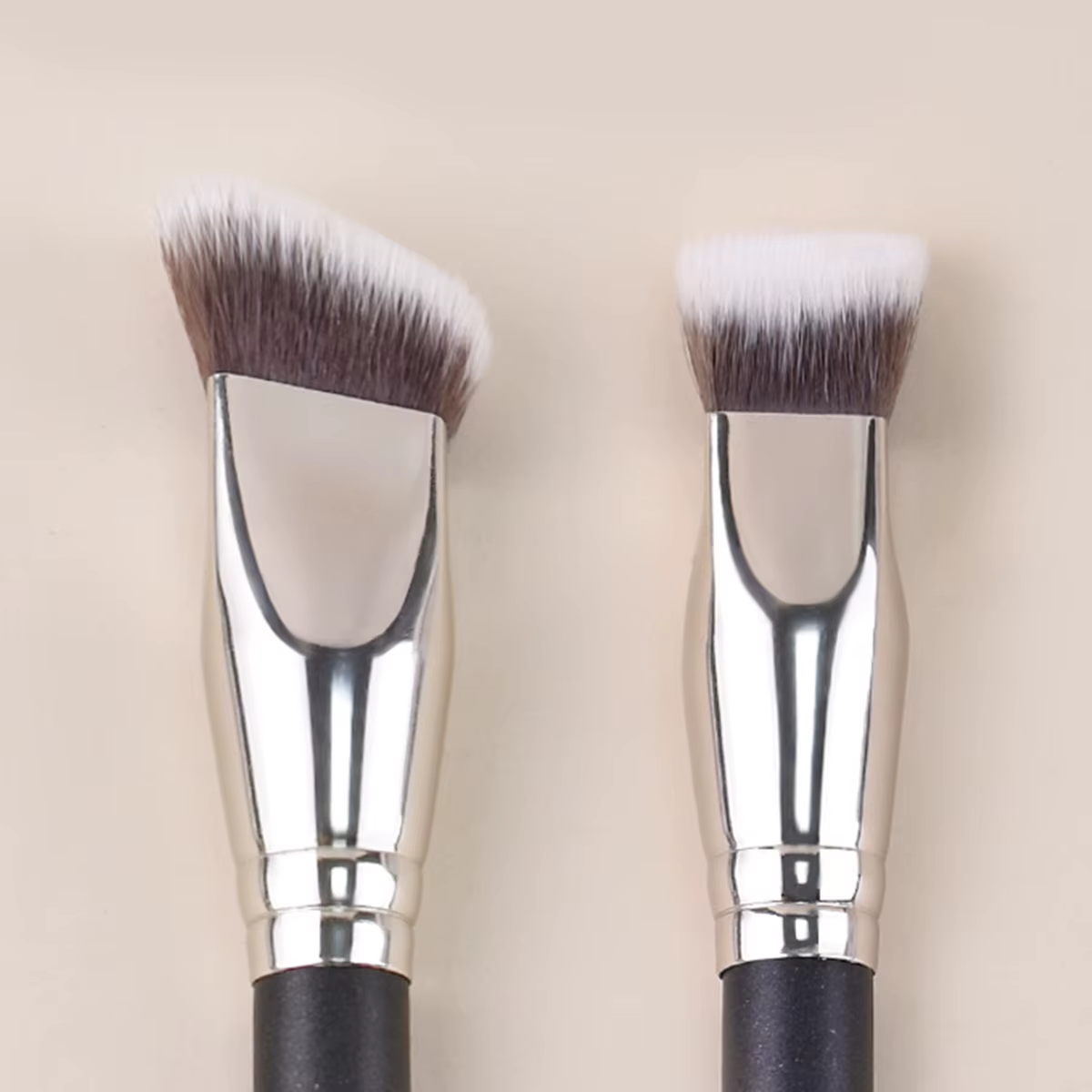 Pinceaux de maquillage pour Contour de poudre liquide coudée, crème, Blush, fond de teint liquide, brosse de mélange, outils de beauté professionnels coudés