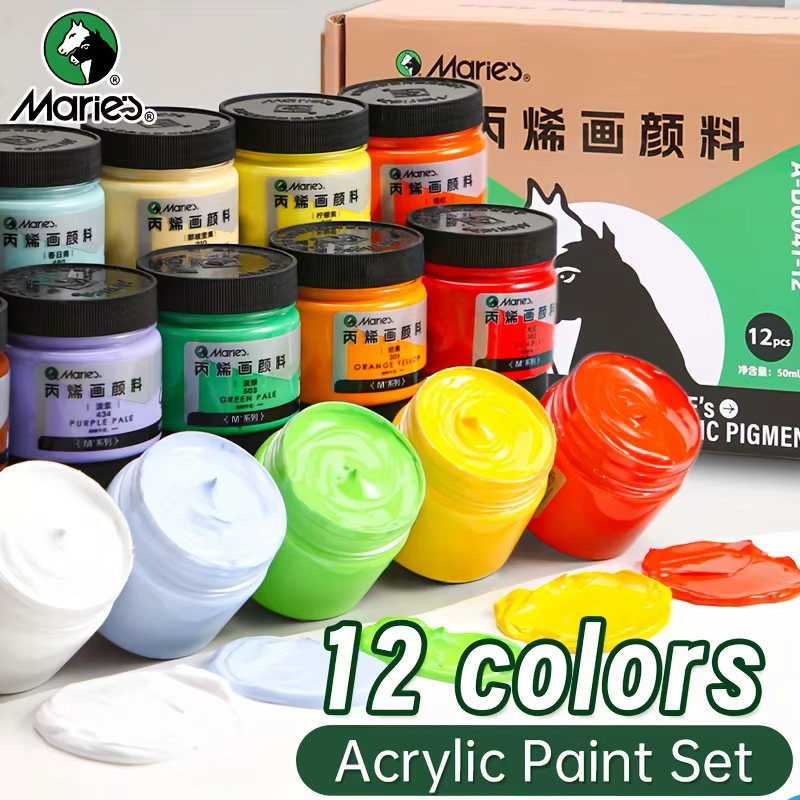 Marie's – ensemble de peinture acrylique 12 couleurs