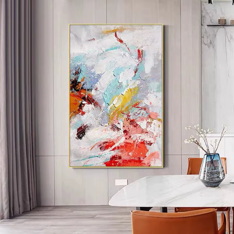 Grande peinture murale sur toile