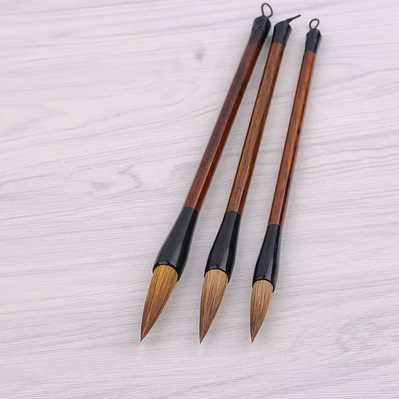 Ensemble de pinceaux de peinture de haute qualité, 3 pièces, grands, moyens et petits, pinceaux de style chinois, fournitures d'écriture et de peinture