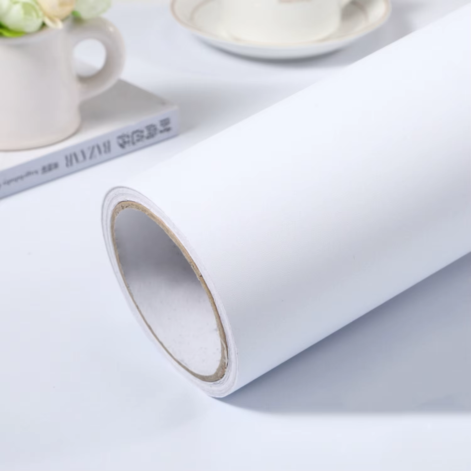 1 rouleau mat PVC imperméable à l'eau bricolage auto-adhésif vinyle papier peint armoires de cuisine bureau Contact