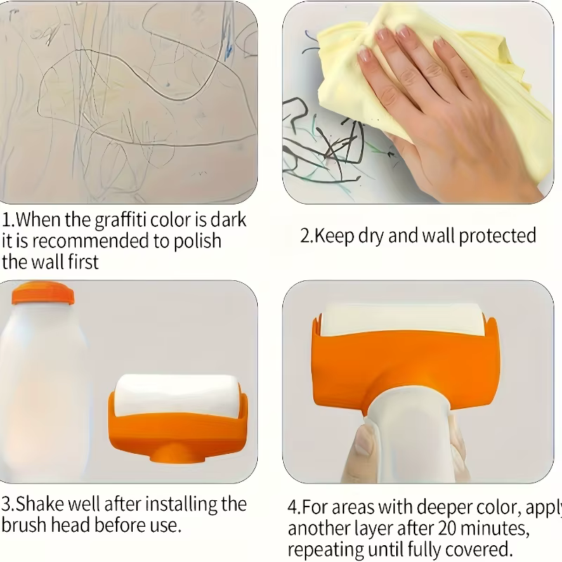 Kit de rouleau de peinture mural portable et compact