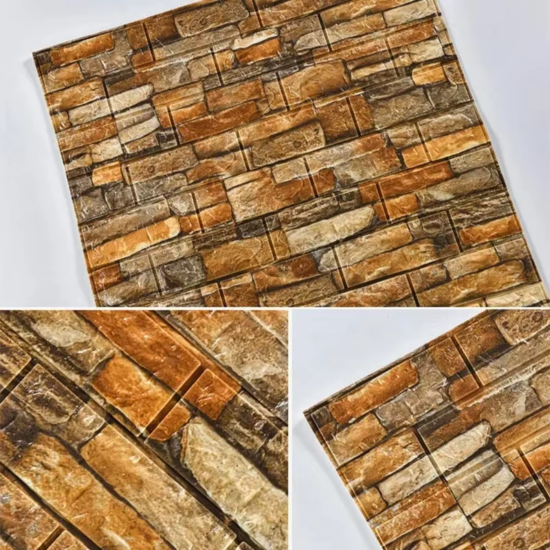 Rouleau d'autocollants muraux rétro 3D
