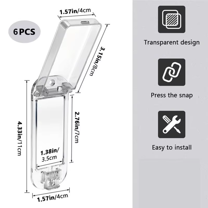 BSEVB-Baby Proof Wall Switch Cover Guard 6 protections pour interrupteurs à bascule, protection pour vos lumières ou circuits