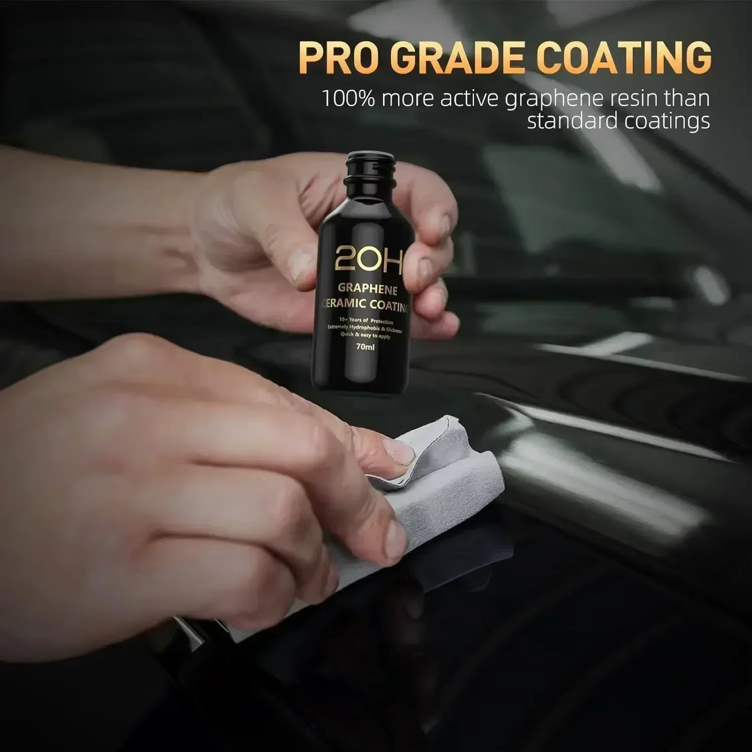 Revêtement céramique au graphène 20H/12H avec technologie auto-réparatrice et anti-UV pour professionnels du detailing