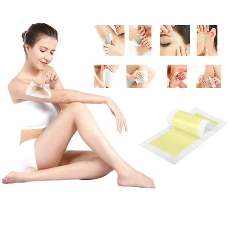 Lot de 10 bandes de cire dépilatoire en rouleau pour aisselles, outil de beauté pour l'épilation des jambes, du corps et du visage, soin de la peau pour femmes