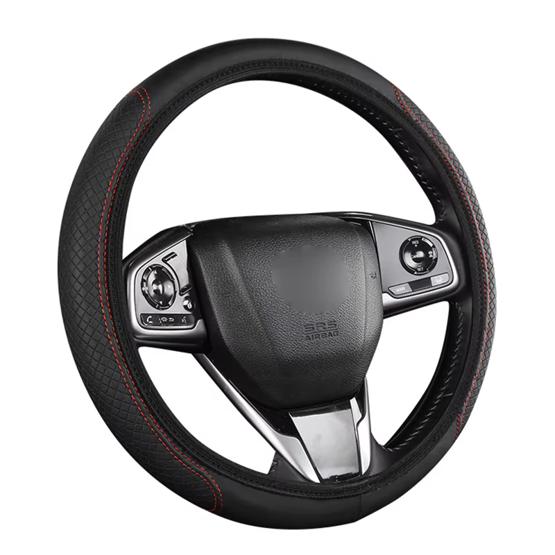 Juste de Protection Universelle en Cuir Microcarence pour Volant de Voiture, Antidérapante, Respirante, 37-39cm