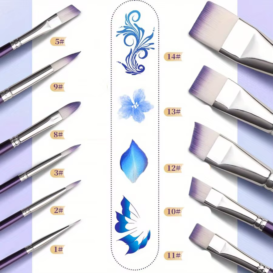 Ensemble de pinceaux de peinture professionnels