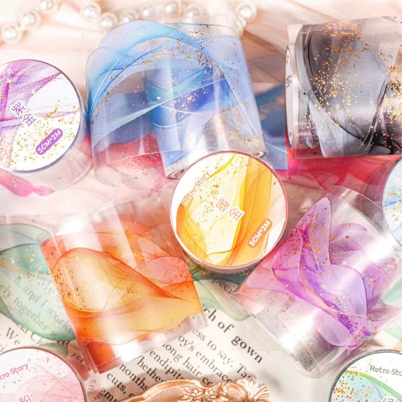 Rouleau de ruban adhésif en l'horloge doré pour scrapbooking