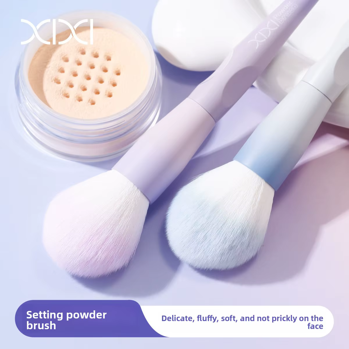 Grand pinceau à poudre pour le maquillage, pinceau Kabuki doux et moelleux pour poudre pour le visage, fard à joues, bronzant et poudre fixatrice